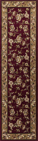 Image of 5 x 7 Polypropylene Red or Beige Area Rug