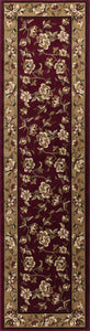 5 x 7 Polypropylene Red or Beige Area Rug