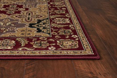 Image of 2 x 7 Runner Polypropylene Red Area Rug