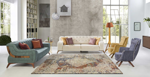 Image of 5 x 7 Ft Polypropylene Multi Area Rug