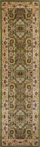 Image of 7 Ft Round Polypropylene Green or Taupe Area Rug