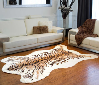 63" x 90" Tiger Faux Hide - Area Rug