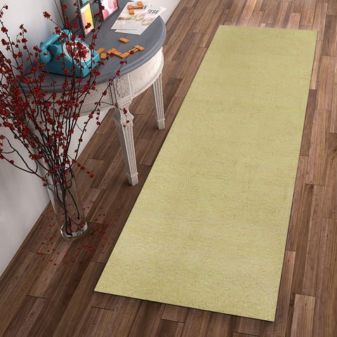 Image of 2 x 7 Runner Polyester Canary Yellow Area Rug