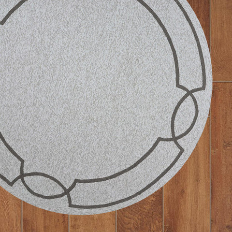 Image of 7 Ft Round UV treated Polypropylene Oatmeal Area Rug