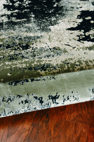 Image of 6 x 9 Polyester Silver Charcoal Area Rug