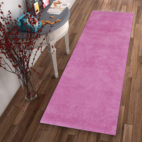 Image of 2 x 7 Runner Polyester Hot Pink Area Rug