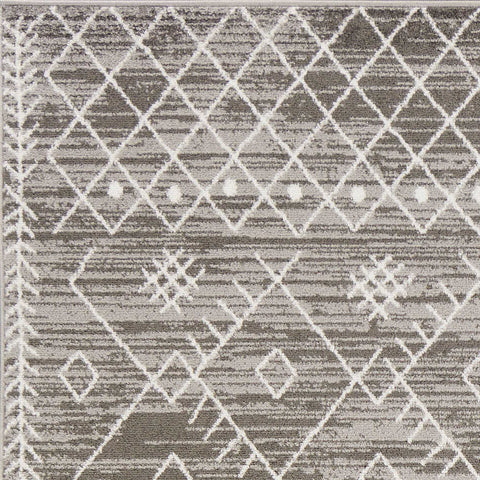 Image of 63" X 91" Grey Polypropelene Rug