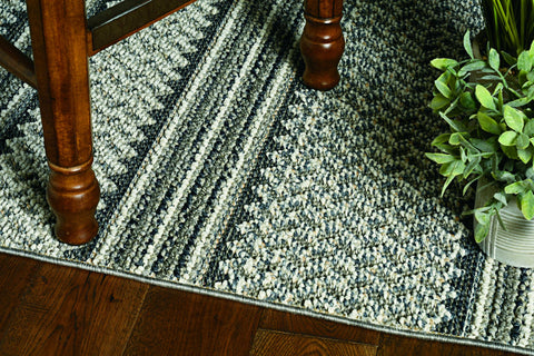 Image of 79" X 112" Grey Polypropylene Rug