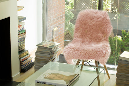 24" x 36" x 1.5" Pink Single Sheepskin - Area Rug