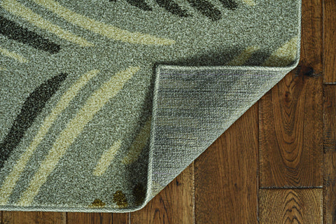 Image of 91" X 130" Grey Polypropelene Rug