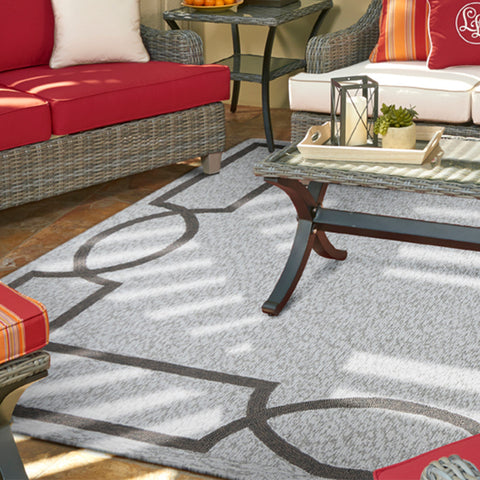 Image of 7 Ft Square UV treated Polypropylene Oatmeal Area Rug