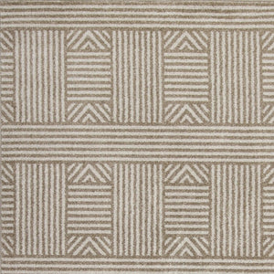 6 x 9 UV treated Polypropylene Beige Area Rug