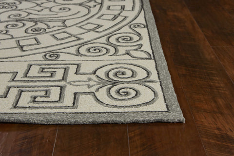 Image of 5 x 7 6" UV treated Polypropylene Ivory or Grey Area Rug