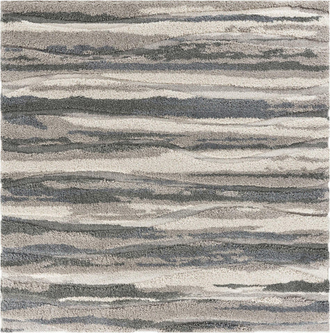 Image of 39" X 63" Grey Polypropelene Rug