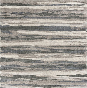 39" X 63" Grey Polypropelene Rug