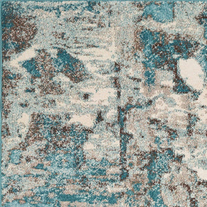 60" X 90" Ivory or Teal Polypropelene Rug