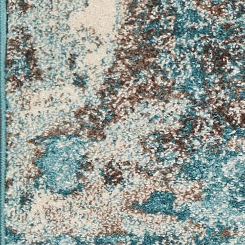 Image of 60" X 90" Ivory or Teal Polypropelene Rug