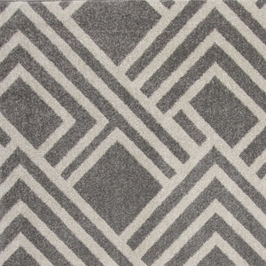 63" X 91" Grey Polypropelene Rug