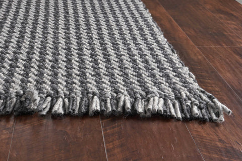 Image of 5 x 8 Wool Grey Area Rug