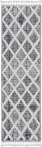 Image of 63" X 91" Charcoal Polyester Rug