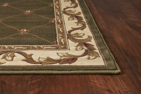 Image of 3 x 5 Polypropylene Green Area Rug