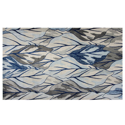 Image of 3 x 5 Polypropylene Grey or Navy Area Rug