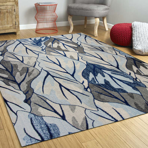 Image of 3 x 5 Polypropylene Grey or Navy Area Rug