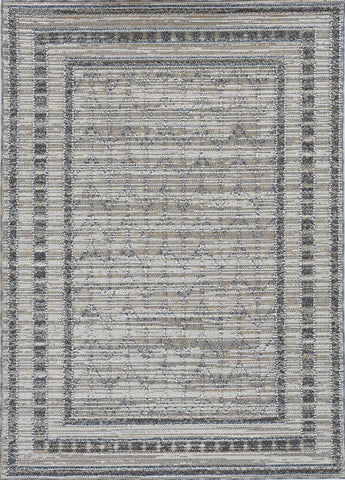 Image of 48" X 69" Grey Polypropylene Rug