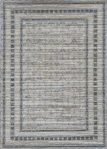 48" X 69" Grey Polypropylene Rug