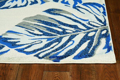 Image of 5 x 7 Polypropylene Grey or Blue Area Rug