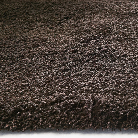 Image of 27" X 45" Polyester Espresso Area Rug