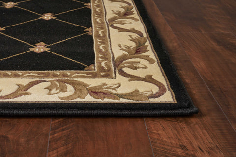 Image of 3 x 5 Polypropylene Black Area Rug