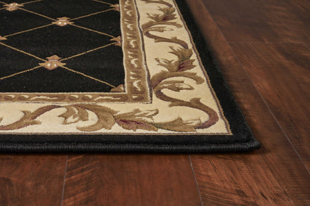 3 x 5 Polypropylene Black Area Rug