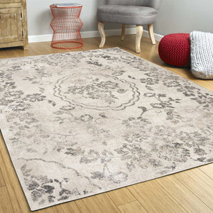 3 x 5 Polypropylene Grey Area Rug