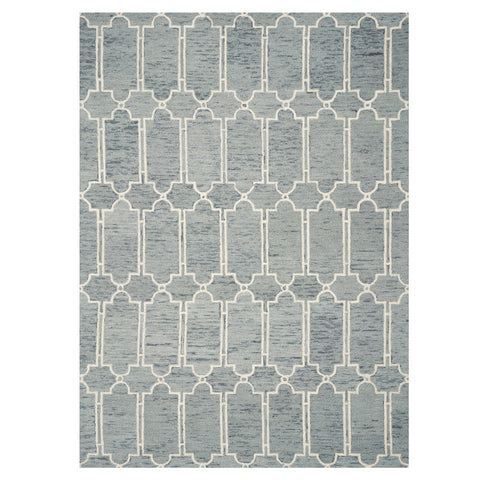 Image of 5 x 7 Wool Blue Area Rug