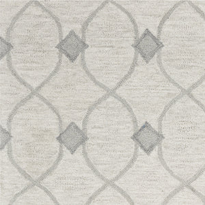 27" X 45" Wool Ivory Area Rug