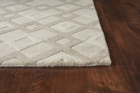 Image of 27" X 45" Wool Ivory Area Rug