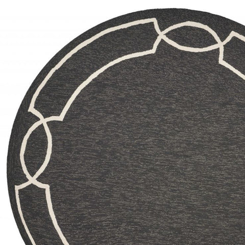 Image of 7 Ft Round UV treated Polypropylene Onyx Area Rug