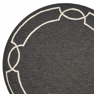 7 Ft Round UV treated Polypropylene Onyx Area Rug