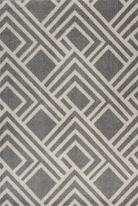 39" X 59" Grey Polypropelene Rug