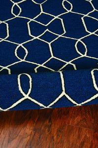 3 x 5 UV treated Polypropylene Navy Area Rug