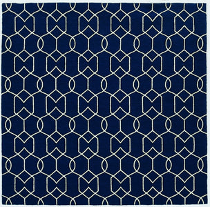 3 x 5 UV treated Polypropylene Navy Area Rug