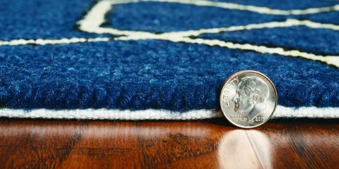 Image of 3 x 5 UV treated Polypropylene Navy Area Rug