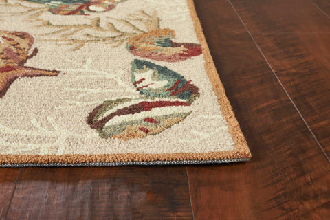 Image of 5 x 7 6" Polyester Beige Area Rug