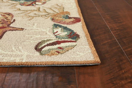 5 x 7 6" Polyester Beige Area Rug