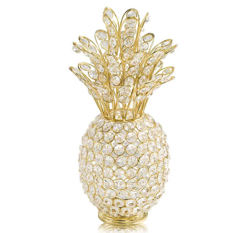 Image of 6" x 6" x 12.5" Gold Crystal Pineapple