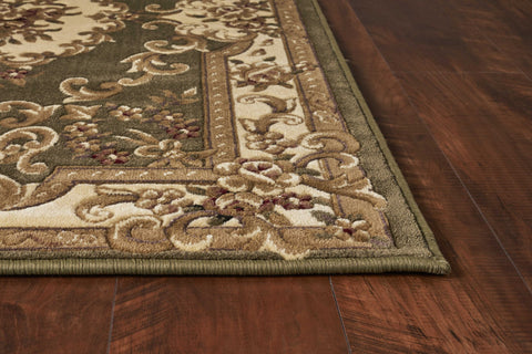 Image of 3 x 5 Polypropylene Greenor Ivory Area Rug