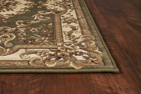 3 x 5 Polypropylene Greenor Ivory Area Rug