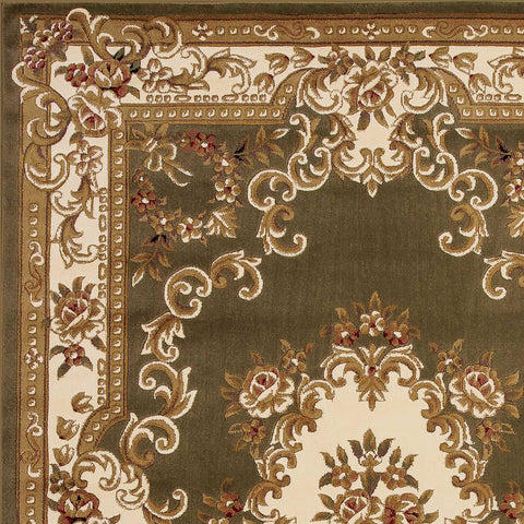 Image of 3 x 5 Polypropylene Greenor Ivory Area Rug