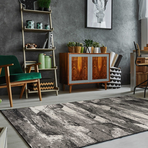 Image of 5 x 7 Ft Polypropylene Grey Area Rug